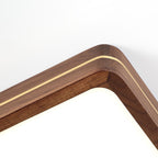 Moderna Luce a Soffitto LED Slim in Legno di Noce
