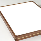 Moderna Luce a Soffitto LED Slim in Legno di Noce