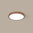 Moderna Luce a Soffitto LED Slim in Legno di Noce