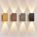 Lampada da Parete LED a Pannello Piano Rettangolare in Alluminio Minimalista Nordico con 2 Luci