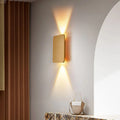 Lampada da Parete LED a Pannello Piano Rettangolare in Alluminio Minimalista Nordico con 2 Luci