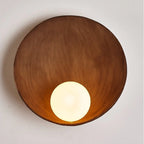 Applique da Parete Lampada Moderna Minimalista Rotonda in Ferro e Resina con 1 Luce