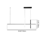Lampadario a LED lungo minimalista moderno