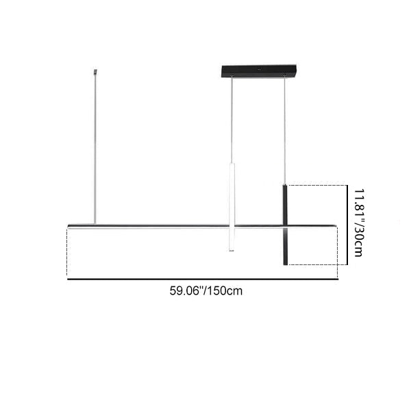 Lampadario a LED lungo minimalista moderno