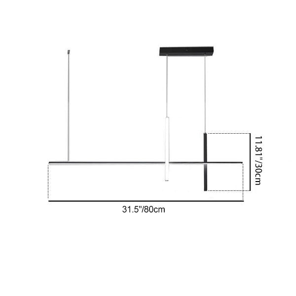 Lampadario a LED lungo minimalista moderno