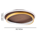 Lampada da soffitto LED circolare minimalista nordica in legno di noce