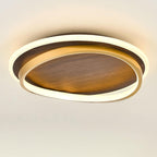 Lampada da soffitto LED circolare minimalista nordica in legno di noce