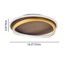 Lampada da soffitto LED circolare minimalista nordica in legno di noce