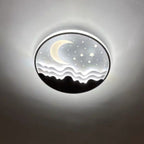Luce da soffitto a LED rotonda in alluminio a soffitto Flush Mount Nordic Creative Star Moon