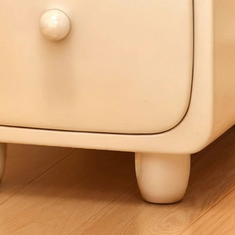 Comodino Rettangolare Ultra-Sottile in MDF di Media Densità di Stile Scandinavo Contemporaneo 1/2 Cassetto per Camera da Letto