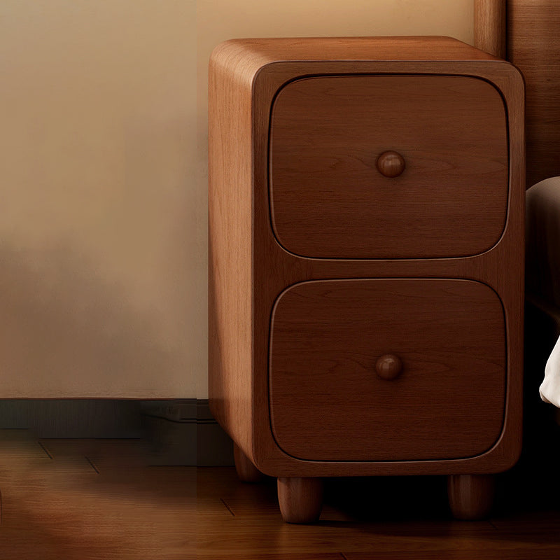 Comodino Rettangolare Ultra-Sottile in MDF di Media Densità di Stile Scandinavo Contemporaneo 1/2 Cassetto per Camera da Letto