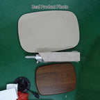 Tavolino Laterale Rotante Regolabile in Altezza in MDF e Finta Pelle Stile Sella, Rectangolare, Contemporaneo Scandinavo, per Soggiorno