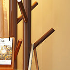 Albero Rotondo Contemporaneo in Legno Massello di Pino con Fibra di Legno a Media Densità per Ingressi e Camere da Letto