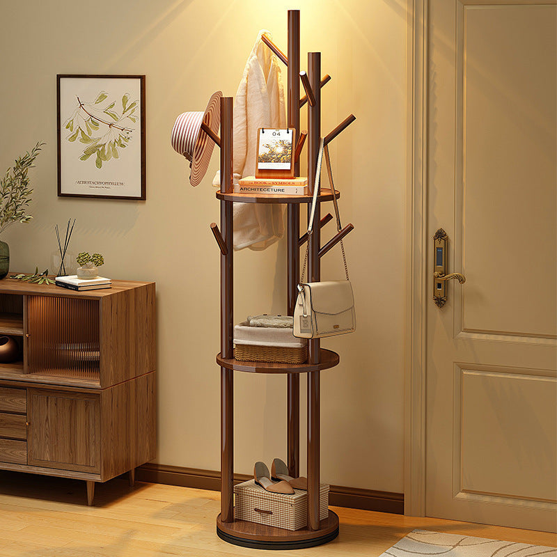 Albero Rotondo Contemporaneo in Legno Massello di Pino con Fibra di Legno a Media Densità per Ingressi e Camere da Letto