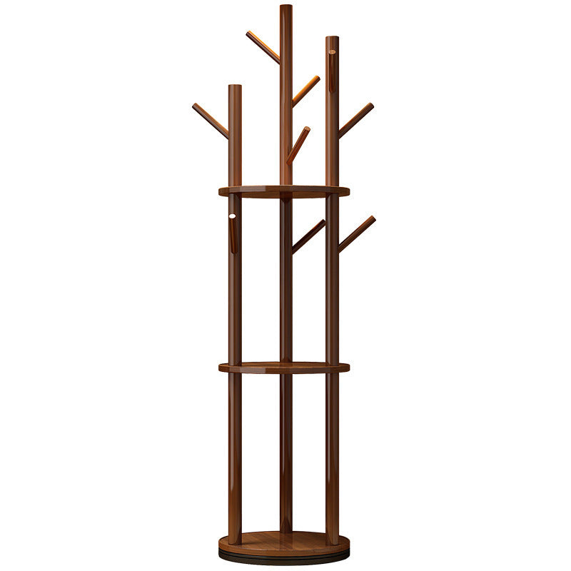 Albero Rotondo Contemporaneo in Legno Massello di Pino con Fibra di Legno a Media Densità per Ingressi e Camere da Letto
