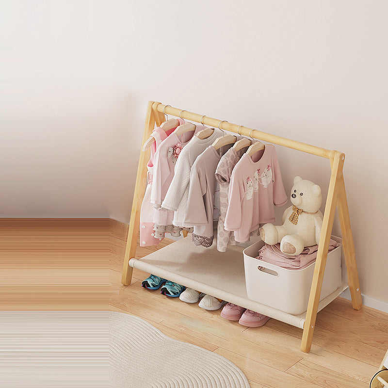 Albero per Bambini Pieghevole Rettangolare Naturale in Bambù Nan Scandinavo Contemporaneo 2/4-Tier per Camera da Letto