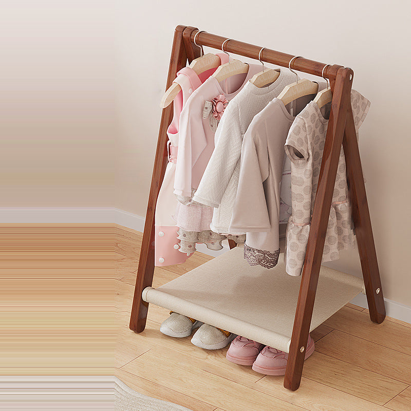 Albero per Bambini Pieghevole Rettangolare Naturale in Bambù Nan Scandinavo Contemporaneo 2/4-Tier per Camera da Letto
