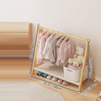 Albero per Bambini Pieghevole Rettangolare Naturale in Bambù Nan Scandinavo Contemporaneo 2/4-Tier per Camera da Letto