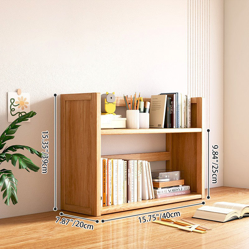 Libreria Contemporanea Scandinava Rettangolare in Bambù Nan in Fibra a Media Densità con 2/3 Ripiani e 1 Cassetto per Camera da Letto e Studio