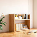 Libreria Contemporanea Scandinava Rettangolare in Bambù Nan in Fibra a Media Densità con 2/3 Ripiani e 1 Cassetto per Camera da Letto e Studio