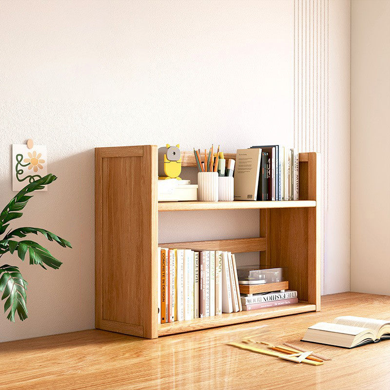Libreria Contemporanea Scandinava Rettangolare in Bambù Nan in Fibra a Media Densità con 2/3 Ripiani e 1 Cassetto per Camera da Letto e Studio