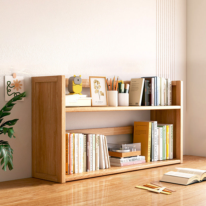 Libreria Contemporanea Scandinava Rettangolare in Bambù Nan in Fibra a Media Densità con 2/3 Ripiani e 1 Cassetto per Camera da Letto e Studio