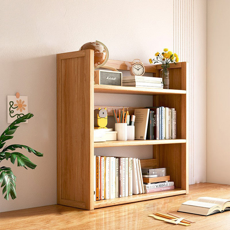 Libreria Contemporanea Scandinava Rettangolare in Bambù Nan in Fibra a Media Densità con 2/3 Ripiani e 1 Cassetto per Camera da Letto e Studio