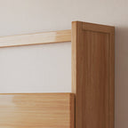 Libreria Contemporanea Scandinava Rettangolare in Bambù Nan in Fibra a Media Densità con 2/3 Ripiani e 1 Cassetto per Camera da Letto e Studio