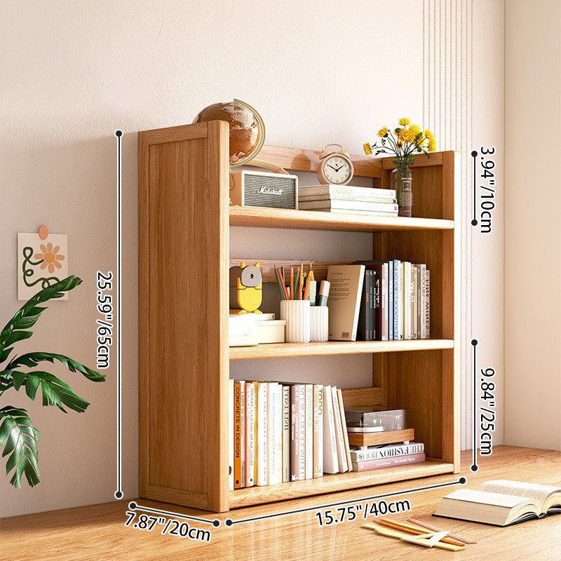 Libreria Contemporanea Scandinava Rettangolare in Bambù Nan in Fibra a Media Densità con 2/3 Ripiani e 1 Cassetto per Camera da Letto e Studio