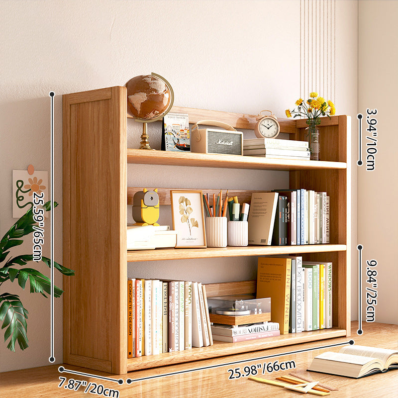 Libreria Contemporanea Scandinava Rettangolare in Bambù Nan in Fibra a Media Densità con 2/3 Ripiani e 1 Cassetto per Camera da Letto e Studio