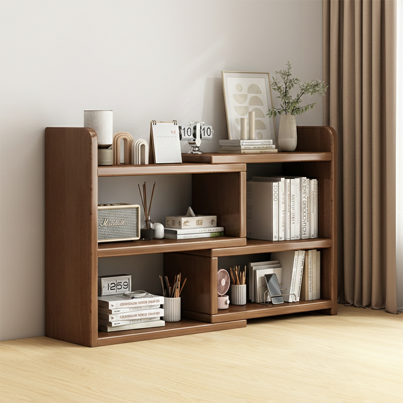 Libreria Contemporanea Scandinava Rettangolare Eco-Friendly con Ripiani da 3/4 Per Camera da Letto