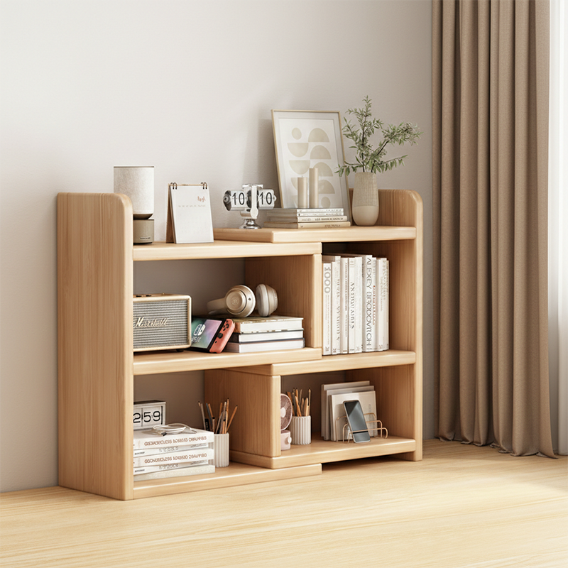 Libreria Contemporanea Scandinava Rettangolare Eco-Friendly con Ripiani da 3/4 Per Camera da Letto
