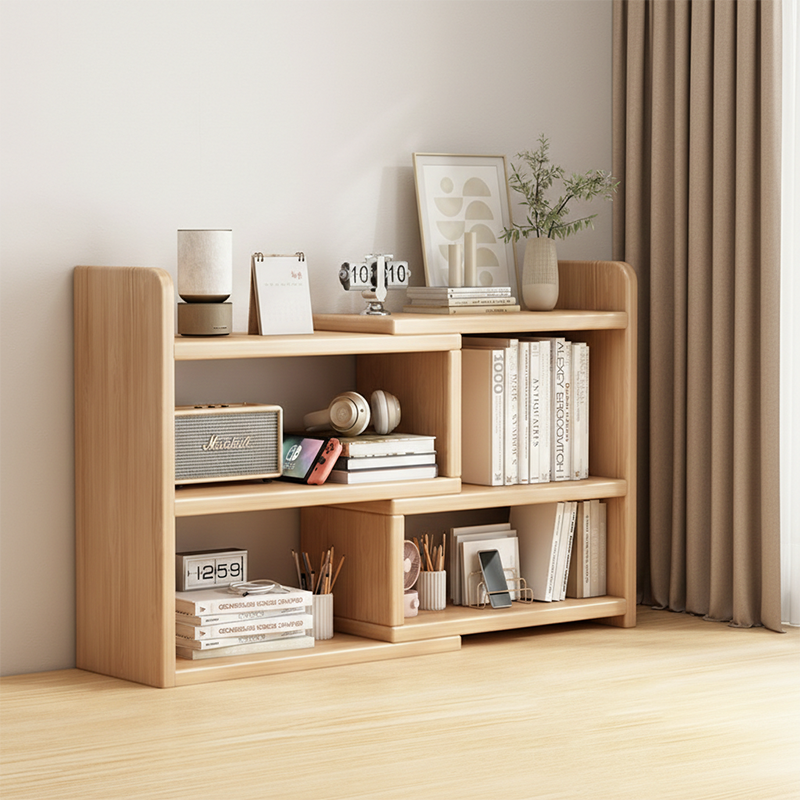 Libreria Contemporanea Scandinava Rettangolare Eco-Friendly con Ripiani da 3/4 Per Camera da Letto