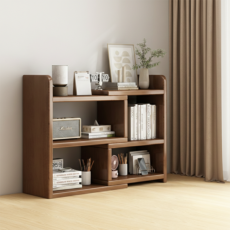 Libreria Contemporanea Scandinava Rettangolare Eco-Friendly con Ripiani da 3/4 Per Camera da Letto