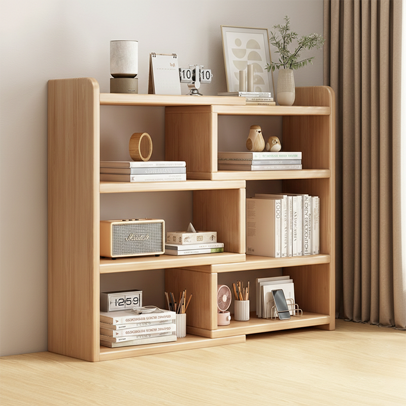 Libreria Contemporanea Scandinava Rettangolare Eco-Friendly con Ripiani da 3/4 Per Camera da Letto