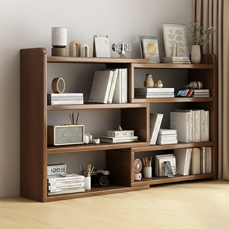 Libreria Contemporanea Scandinava Rettangolare Eco-Friendly con Ripiani da 3/4 Per Camera da Letto
