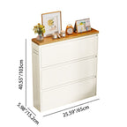 Armadio per Scarpe Slim Rectangolare in Acciaio Minimalista Moderno con Cassetti a Ribalta 3/4 Livelli per Ingresso