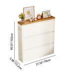 Armadio per Scarpe Slim Rectangolare in Acciaio Minimalista Moderno con Cassetti a Ribalta 3/4 Livelli per Ingresso