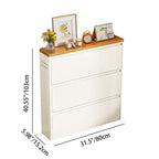 Armadio per Scarpe Slim Rectangolare in Acciaio Minimalista Moderno con Cassetti a Ribalta 3/4 Livelli per Ingresso