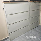 Armadio per Scarpe Slim Rectangolare in Acciaio Minimalista Moderno con Cassetti a Ribalta 3/4 Livelli per Ingresso