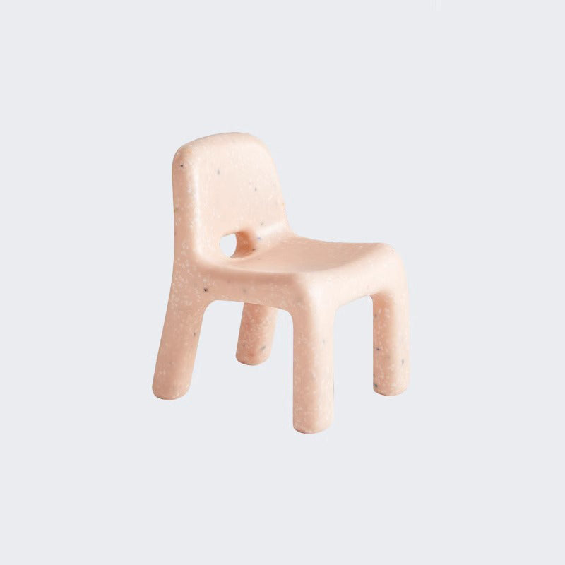 Set Scrivania e Sedia Ovale PE Nordic Contemporaneo per Bambini Colorato e Sicuro per Soggiorno e Studio