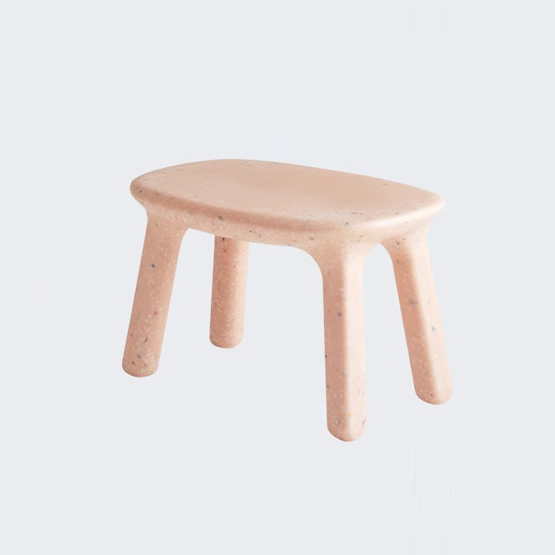 Set Scrivania e Sedia Ovale PE Nordic Contemporaneo per Bambini Colorato e Sicuro per Soggiorno e Studio