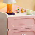 Comodino Quadrato MDF Creativo Contemporaneo per Bambini con 2 Cassetti per Camera da Letto