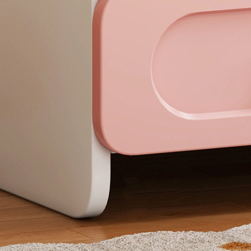 Comodino Quadrato MDF Creativo Contemporaneo per Bambini con 2 Cassetti per Camera da Letto