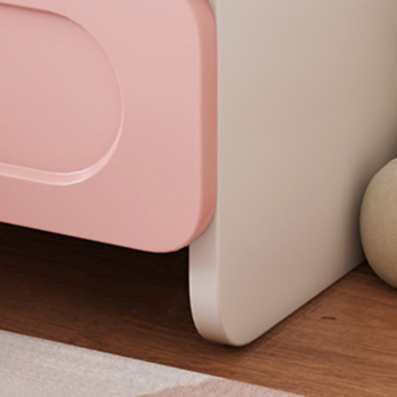 Comodino Quadrato MDF Creativo Contemporaneo per Bambini con 2 Cassetti per Camera da Letto