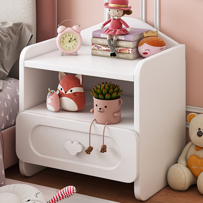 Comodino Quadrato MDF Creativo Contemporaneo per Bambini con 2 Cassetti per Camera da Letto