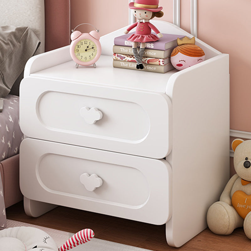 Comodino Quadrato MDF Creativo Contemporaneo per Bambini con 2 Cassetti per Camera da Letto
