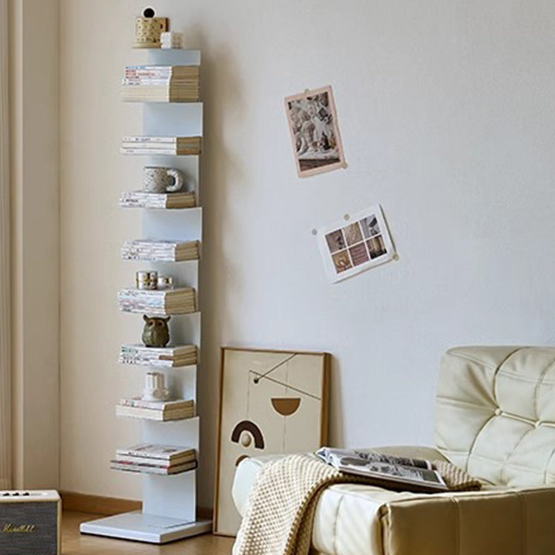 Libreria Moderna Minimalista Rettangolare in Acciaio al Carbonio 5/6/8/9-Piani per Soggiorno
