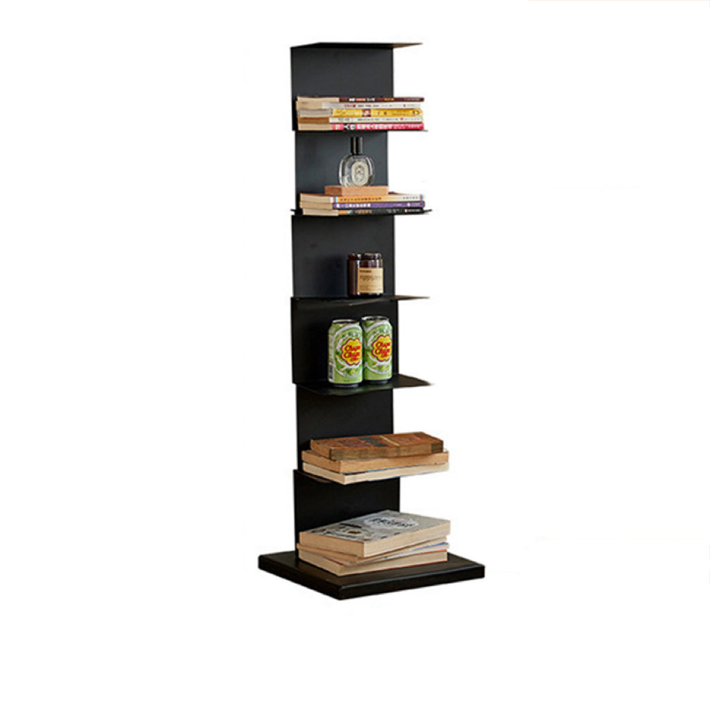 Libreria Moderna Minimalista Rettangolare in Acciaio al Carbonio 5/6/8/9-Piani per Soggiorno