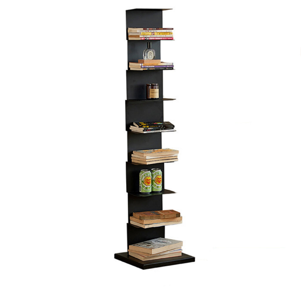 Libreria Moderna Minimalista Rettangolare in Acciaio al Carbonio 5/6/8/9-Piani per Soggiorno